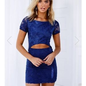 Shay Lace Dress (Navy)